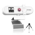 thumbnail image 2 of kurtrusly Caméra Web d'Ordinateur USB pour Réunion en Ligne, Caméra PC avec Microphone, Caméra Web Externe Filaire pour Bureau, Diffusion en Direct, Blanc 2K, 2 of 6