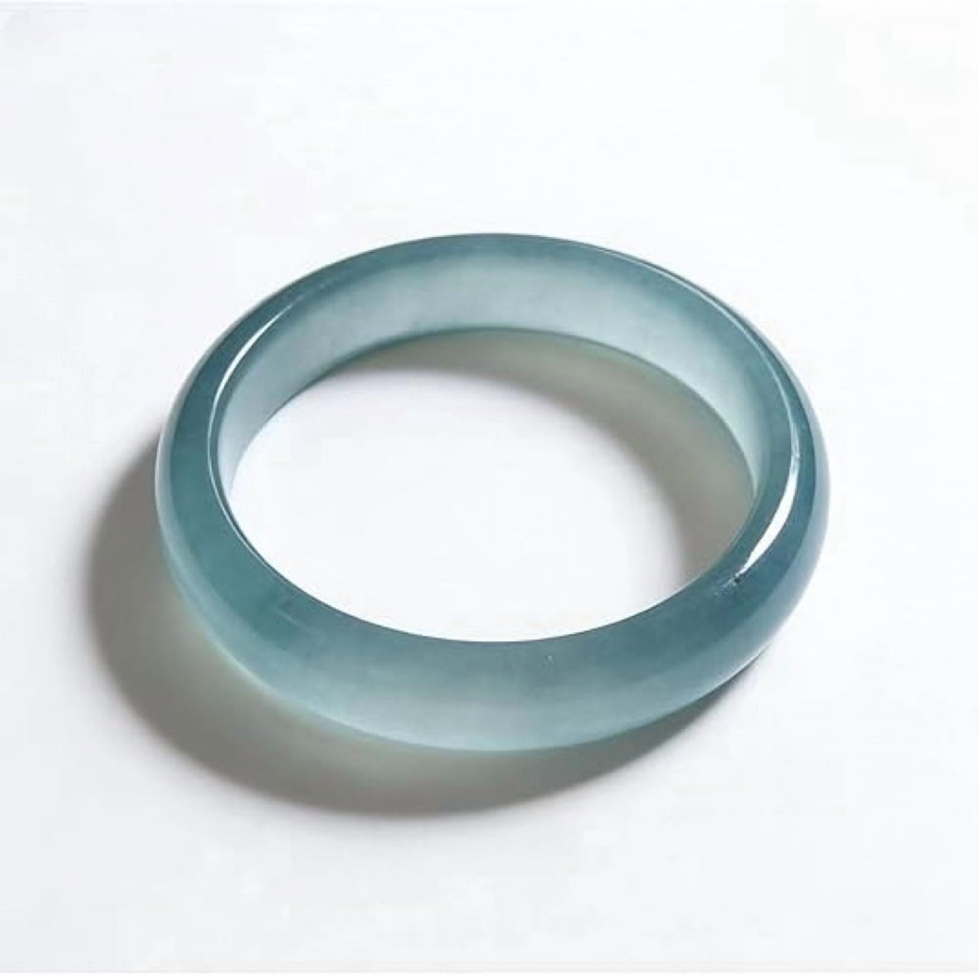 Jade Bangle Bracelet, Light Blue-Green Jade Stone,Natural Jade Bangle Bracelet for Women Classcial Retro Chinese Style Hand Jade Bracelets with Gift Box