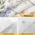 thumbnail image 4 of No Hook Shower Curtains with Snap-in Liner Set, Pink Flowers Waterproof Hotel Style Bathroom Shower Curtain, Spring Floral Elegant Pastoral Wooden Breathable Mesh Top Window Bath Curtains 48''x72'', 4 of 9