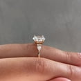 thumbnail image 5 of Cora Jewellery 2TCW Oval Moissanite Engagement Ring For Women With Side Pear, 14K Rose Gold, 5 of 10