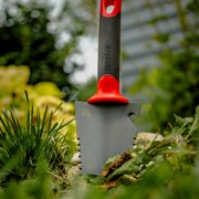 Root Slayer 17011 Heavy Duty Steel Garden Trowel with Serrated Blade and Holster