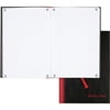 Hardcover Casebound Notebooks 1 Subject, Wide/Legal Rule, Black/Red Cover, 9.88 x 7, 96 Sheets