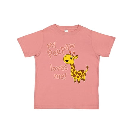 

Inktastic My Peepaw Loves me- cute giraffe Boys or Girls Toddler T-Shirt