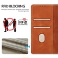 thumbnail image 6 of Leather For Apple iPhone 16 Plus 6.7-inch Case , RFID Blocking,Flip Color blocking Wallet Leather Case With Card Holder Magnetic Closure Shockproof Kickstand Protective Phone Cases Cover,Black, 6 of 9