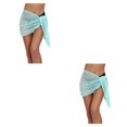 thumbnail image 4 of Jumpingount Vestidos de playa Gancho de ganchillo sólido sexy Cintura alta Cubierta de de encaje Tipo de abrigo Buena elasticidad Fácil de combinar Azul S 2piezas Jumpingount CBP393912, 4 of 6