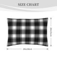 thumbnail image 2 of Queen Size Pillows Cases Standard Size 20x26 In - Buffalo check plaid white black Soft Comfort Envelope Closure Pillowcases Standard, 2 of 5