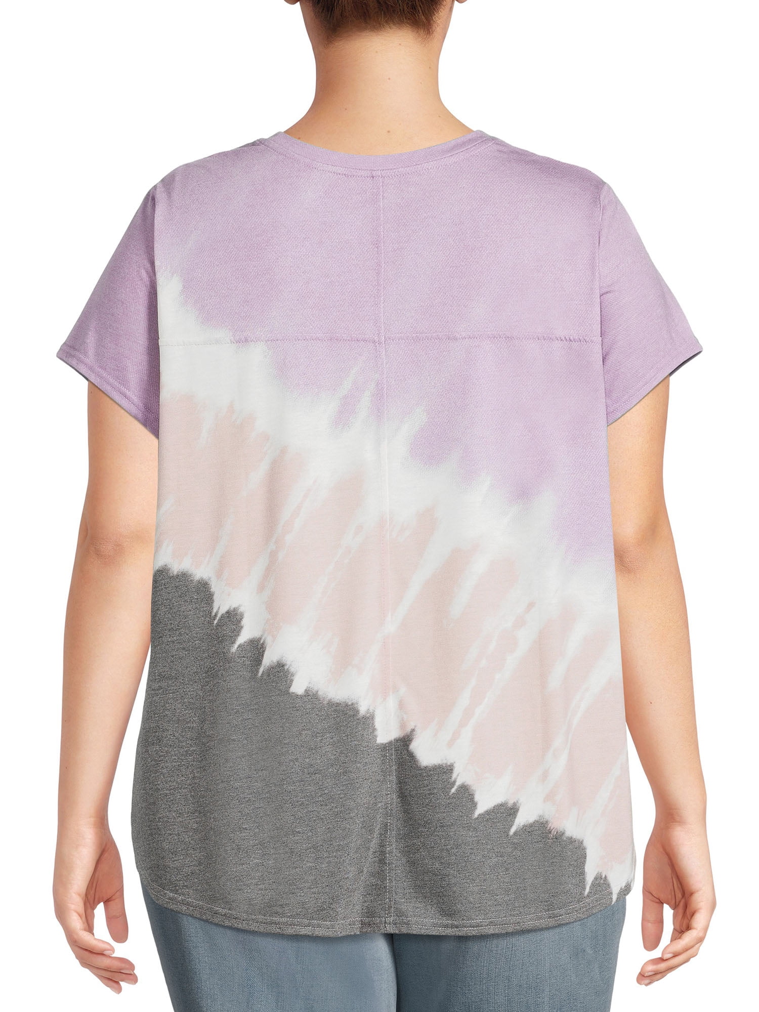 Terra & Sky Women's Plus Size Shirttail T-shirt, 2-Pack