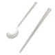 thumbnail image 1 of 2 juegos de vajilla reutilizable de acero inoxidable, cuchara y palillos con bolsa de almacenamiento (#3), 1 of 1