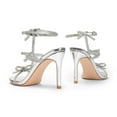 thumbnail image 3 of Women’s Heeled Sandals Stiletto Heels Rhinestone Bow Sandals, 3 of 8