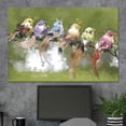 thumbnail image 3 of HFDF Canvas Wall Art A Collection of Multicolor Baby Birds on Trees Branch Birds Wilderness Oil Painting Realism Contemporary Colorful for Living Room, Bedroom, Office - 10x8inch Framed, 3 of 4
