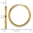 thumbnail image 4 of Chisel Stainless Steel Polished Yellow IP-plated 1.6mm Hinged Hoop Earrings - 21mm, 4 of 6
