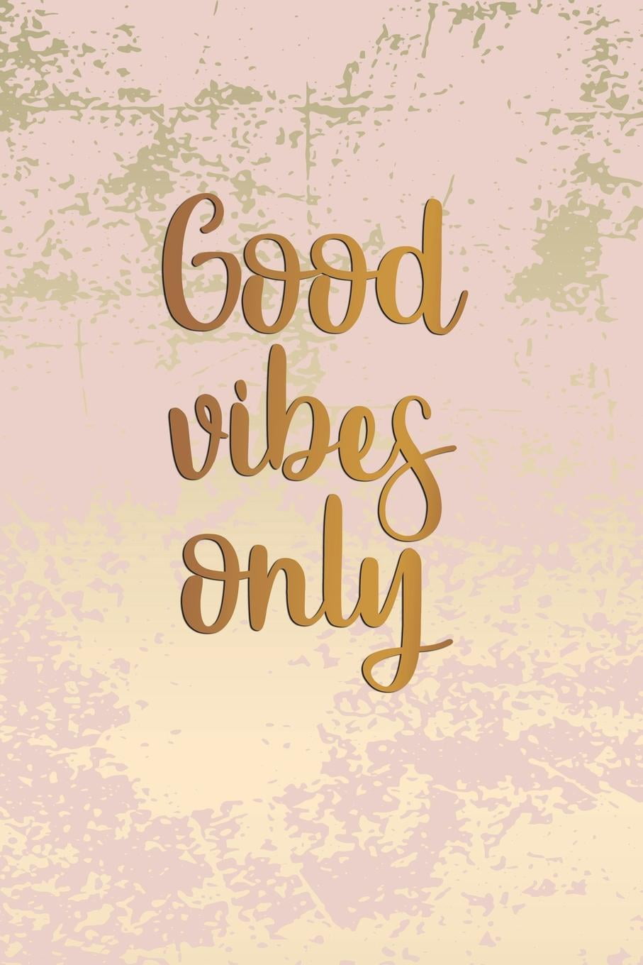 Good Vibes Only Rose Gold Pastel Pink Lined Journal Notebook 120 Pages Journal Paper Planner