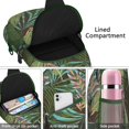thumbnail image 3 of Jungle Leaves Sling Backpack, Lightweight Tropical Crossbody Bag with Hawaiian Floral Pattern, Exotic Botanical Print, Palm Leaves and Colorful Summer Style, 3 of 6