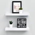 thumbnail image 2 of WELLAND 15 Inch Simons Wood Modern Floating Shelf Wall Mounted Display Shelves, Set of 2, 15"L x 7.75"D x 1.25"T, White, 2 of 9