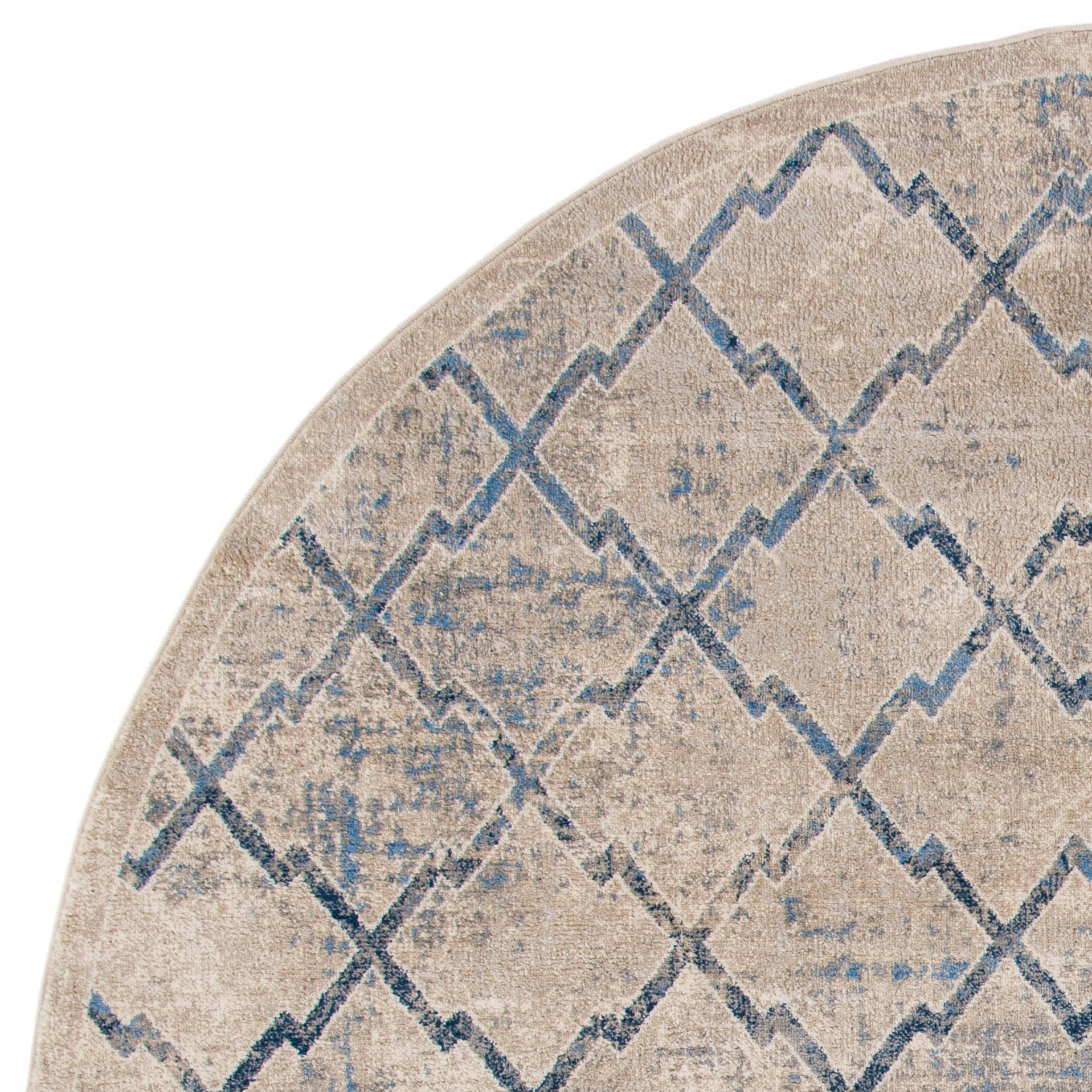 SAFAVIEH Brentwood Celandine Geometric Area Rug, 5' x 5' Round, Light Grey/Blue