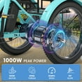 thumbnail image 6 of MOONCOOL Electric Tricycle for Adults, 20" Folding 3 Wheels Electric Bicycle, 48V 500W Motorized Three Wheel Ebike w/Aluminum Frame, Removable Battery and Basket, 6 of 14