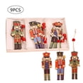 thumbnail image 1 of XingJian LLC Colorful Printed Walnut Soldier Wooden Pendant - 9pcs Holiday Party Decorations, 1 of 9