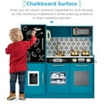 thumbnail image 3 of Best Choice Products Pretend Play Kitchen Wooden Toy Set for Kids w/ Telephone, Utensils, Oven, Microwave - Teal, 3 of 8
