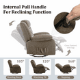 thumbnail image 3 of Lnsenfin Oversized Swivel Rocker Recliner Chair for Adults with Massage for Living Room,Brown, 3 of 6