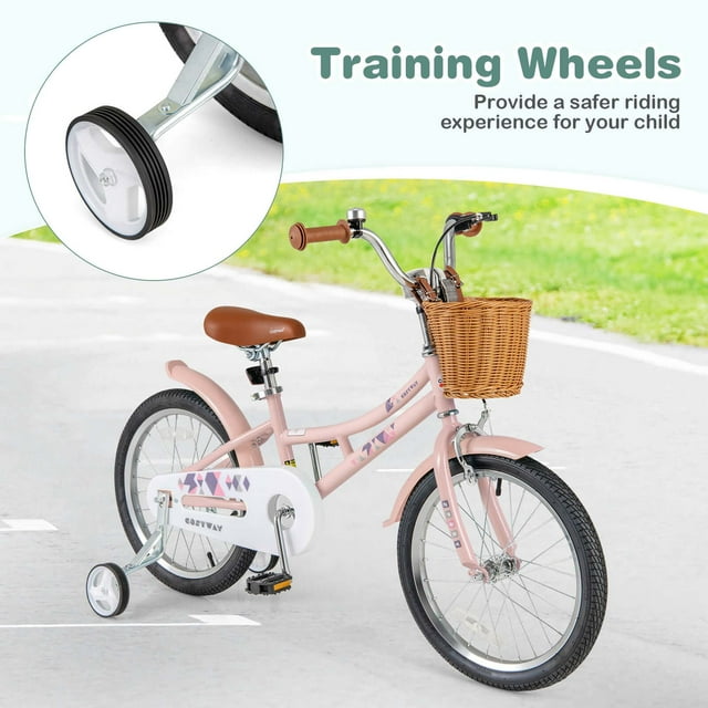 Kids Bicycle Costway Kids Bike Bicycle With Training Wheels For