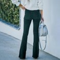 thumbnail image 4 of Women's Corduroy Flare Pants Elastic Waist Bell Bottom Trousers Fall Pants brown XXL, 4 of 4