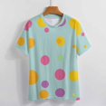 thumbnail image 4 of Colorful Dots T Shirts Basic T-Shirt Short Sleeve Ladies Tee Shirt Summer Graphic Clothing, 4 of 5