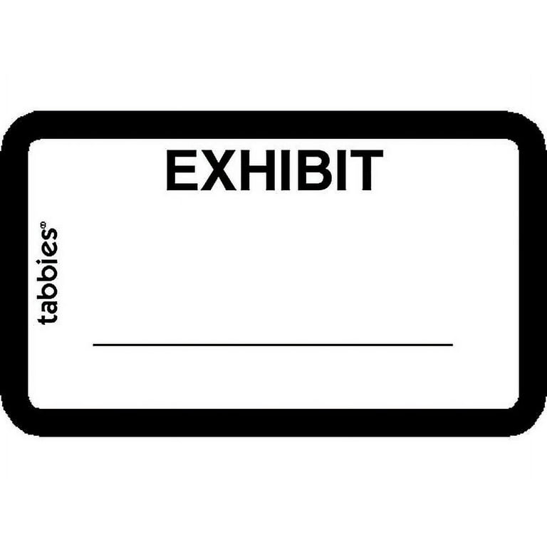 Tabbies Color-coded Legal Exhibit Labels - 1 5/8 Tabbies Color-coded Legal Exhibit Labels - 1 5/8