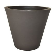Tusco Products Cosmopolitan Round Garden Planter, Espresso 16"