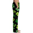 thumbnail image 3 of Fabrcox Saint Patrick Mens Pajama Bottoms Slim Fit Elastic Waist Drawstring Green Shamrocks Print Men Pajama Pants Casual Soft Wide Leg Sleepwear Pants, 3 of 6