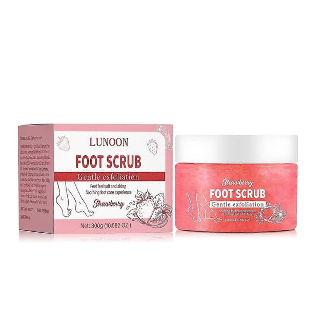 ExquisiteStrawberry Foot Scrub, Foot Scrub Moisturizing, Moisturizing and Exfoliating Foot Scrub, Hydrating Strawberry Foot Scrub