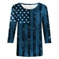 thumbnail image 4 of Clearance Womens Clothing 4th of July Shirts Women Mama Short Sleeve Shirts V Neck Patriotic Shirts V Neck Red White and Blue Tunic Tops Graphic Tees Shirts Dressy Casual Long Sleeve Blouses, 4 of 5
