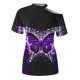 thumbnail image 3 of Mujeres Verano Cuello Redondo Manga Corta Estampado Sin Tirantes Camiseta Tops Blusas OAVQHLG3B Store lin121212, 3 of 4