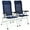 Navy, variant on Patiojoy 2PCS Outdoor Patio Folding Dining Chairs with Reclining Backrest and Headrest Black