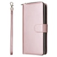 thumbnail image 2 of For Samsung Galaxy S26 Ultra 5G Wallet Phone Case With 9 Card Holder Zipper Pocket, Magnetic Closure Premium PU Leather Flip Case With Wrist Strap,Rose gold,For Galaxy S26 Ultra 5G, 2 of 10