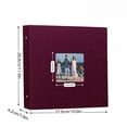 thumbnail image 2 of Large Fabric Photo Album with Window Cover, 40-Page Scrapbook Binder for Family Pictures, Wedding Baby Travel Memory Book, DIY Refillable Hardcover Photo Organizer, 2 of 7