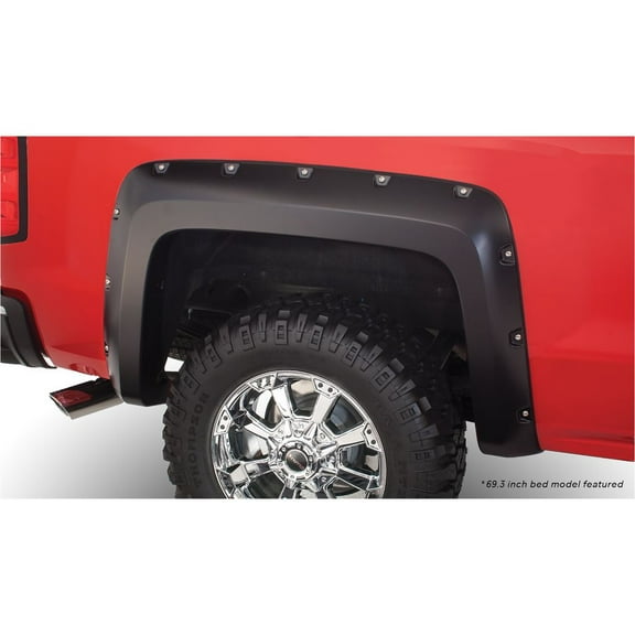 Bushwacker 15-18 Chevy Silverado 2500 HD Fleetside Pocket Style Flares 2pc 78.8/97.8in Bed - Black