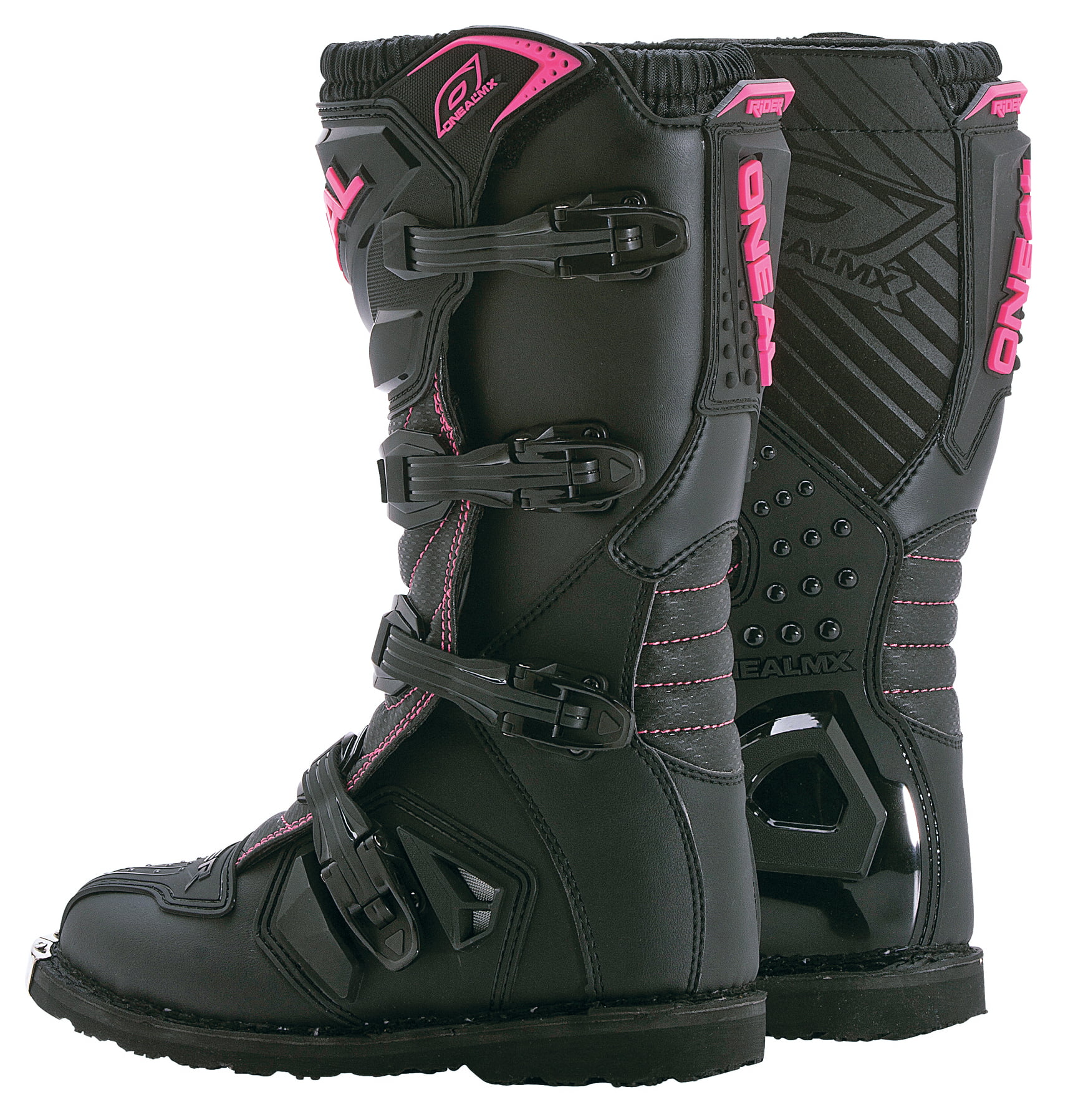 Black/Pink, Size 11 ONeal Womens New Logo Rider Boot