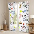 thumbnail image 3 of jejeloiu Colorful Bicycle Blackout Curtains Set of 2 (52x84 Each),Extreme Sport Window Curtains For Boys Kids, 3 of 6