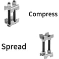 thumbnail image 4 of Entretoises de Ressort Réglables à 2 Voies pour Levage Ou Ressorts Inférieurs, Outil de Compresseur de Bobine pour Voiture Camion 2 Pcs, 4 of 7