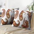 thumbnail image 3 of LALILO Throw Pillow Covers Paisley Red And Yellow White Paisley Cushion Cover 18" x 18", 2 Pack, 3 of 6