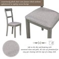 thumbnail image 6 of EUROCO Burlap 5 Piece Dining Table Set with Square Table, Gray, 6 of 9