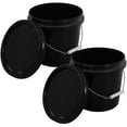 thumbnail image 2 of KAKOWELY 2pcs Plastic Water Bucket Multipurpose Bucket with Lid Water Storage Container,8.78X"X8.27"X8.27", 2 of 5
