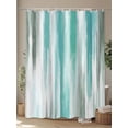 thumbnail image 4 of Shower Curtain Teal Grey Bathroom Curtains with Hooks, Waterproof Fabric Abstract Art Texture Bath Shower Curtains Set for Bathroom Bathtubs Decor 72x72 Inch, 4 of 8