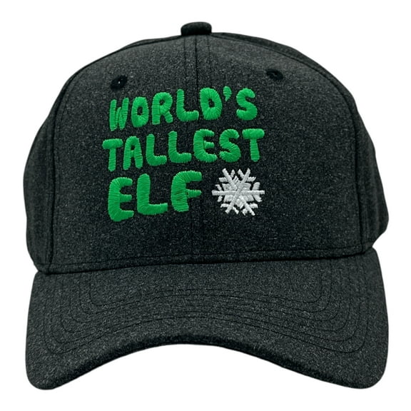 Worlds Tallest Elf Hat Funny Sarcastic Christmas Novelty Cap