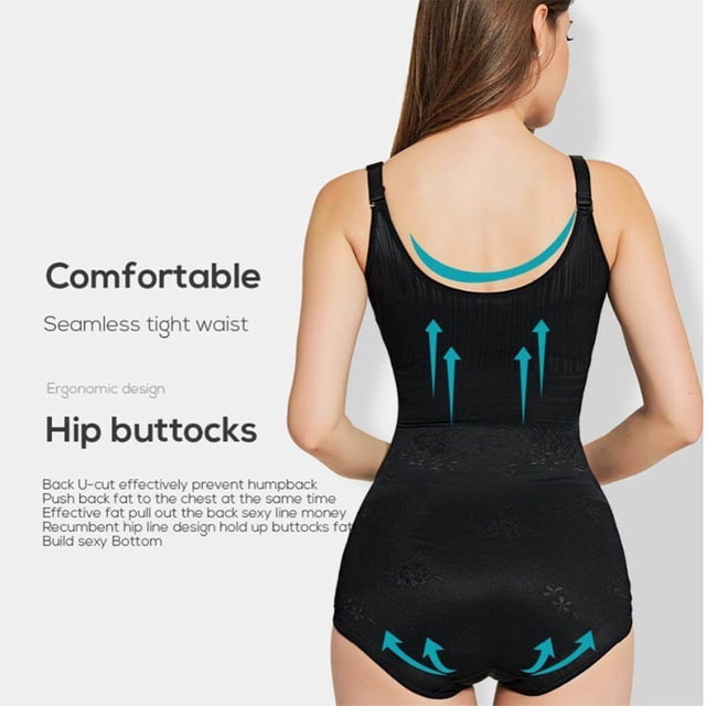 kurtrusly Body pour Femmes Shapewear Noir TG