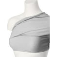 thumbnail image 6 of MixMatchy Women's Solid Casual Summer Side Shirring Scrunched Double Layered Tube Top, 6 of 6