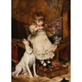 thumbnail image 2 of Charles Burton Barber 18x24 Black Ornate Framed Double Matted Museum Art Print Titled: The Little Violinist (1887), 2 of 5
