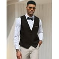thumbnail image 3 of COOFANDY Men's V-Neck Sleeveless Slim Fit Jacket Casual Suit Vests, 3 of 7
