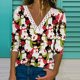 thumbnail image 1 of Pntutb Casual Mujer Cuello en V Verano Sexy Estampado Regular Mujer Manga larga top Pntutb Pntutb-2865, 1 of 5