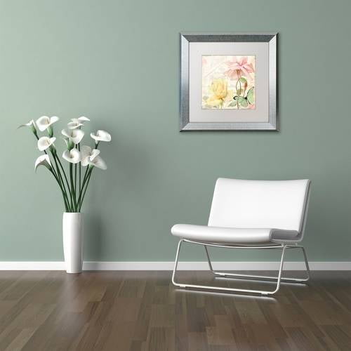Trademark Fine Art "Florabella IV" Canvas Art by Color Bakery White Matte, Silver Frame